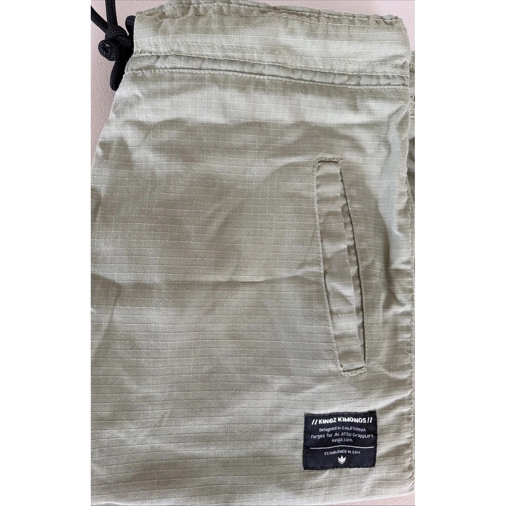 Kingz Kimonos Men's Size A1 Sage Green Casual Ripstop Pants Drawstring Pocket